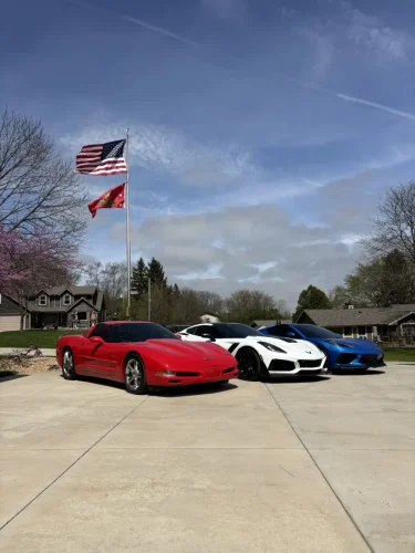 RED WHITE BLUE CORVETTES 2